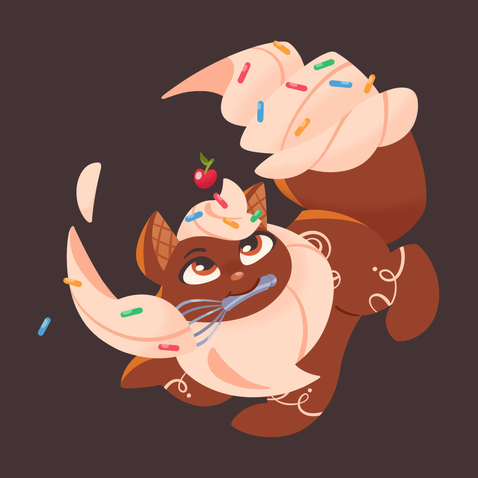 Full Body with Prop Chocolate Wocky from Neopets